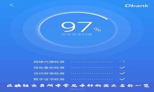 区块链交易所中常见币种的英文名称一览